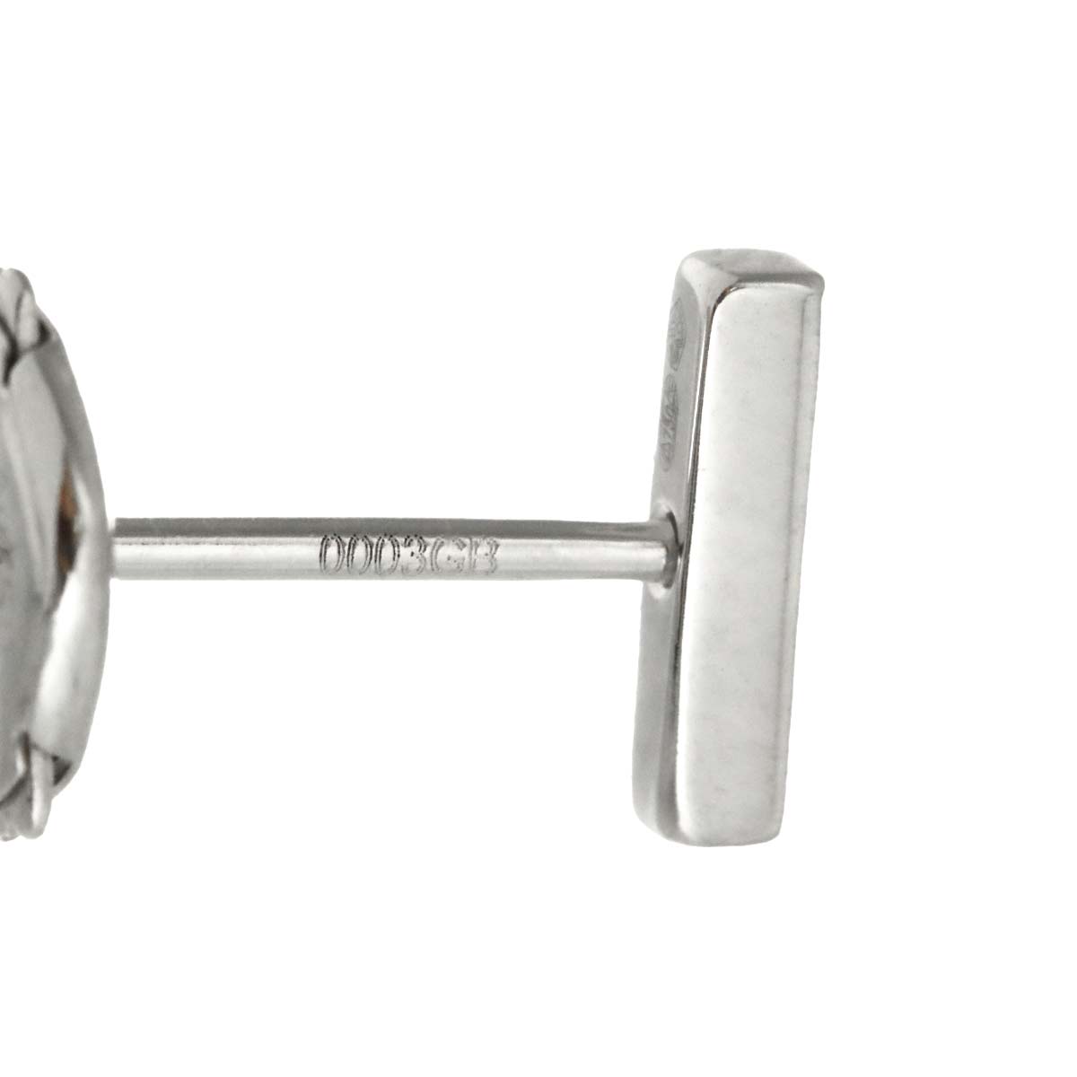 Diamond Earring Pierced 18K WG White Gold 750 One Piece only