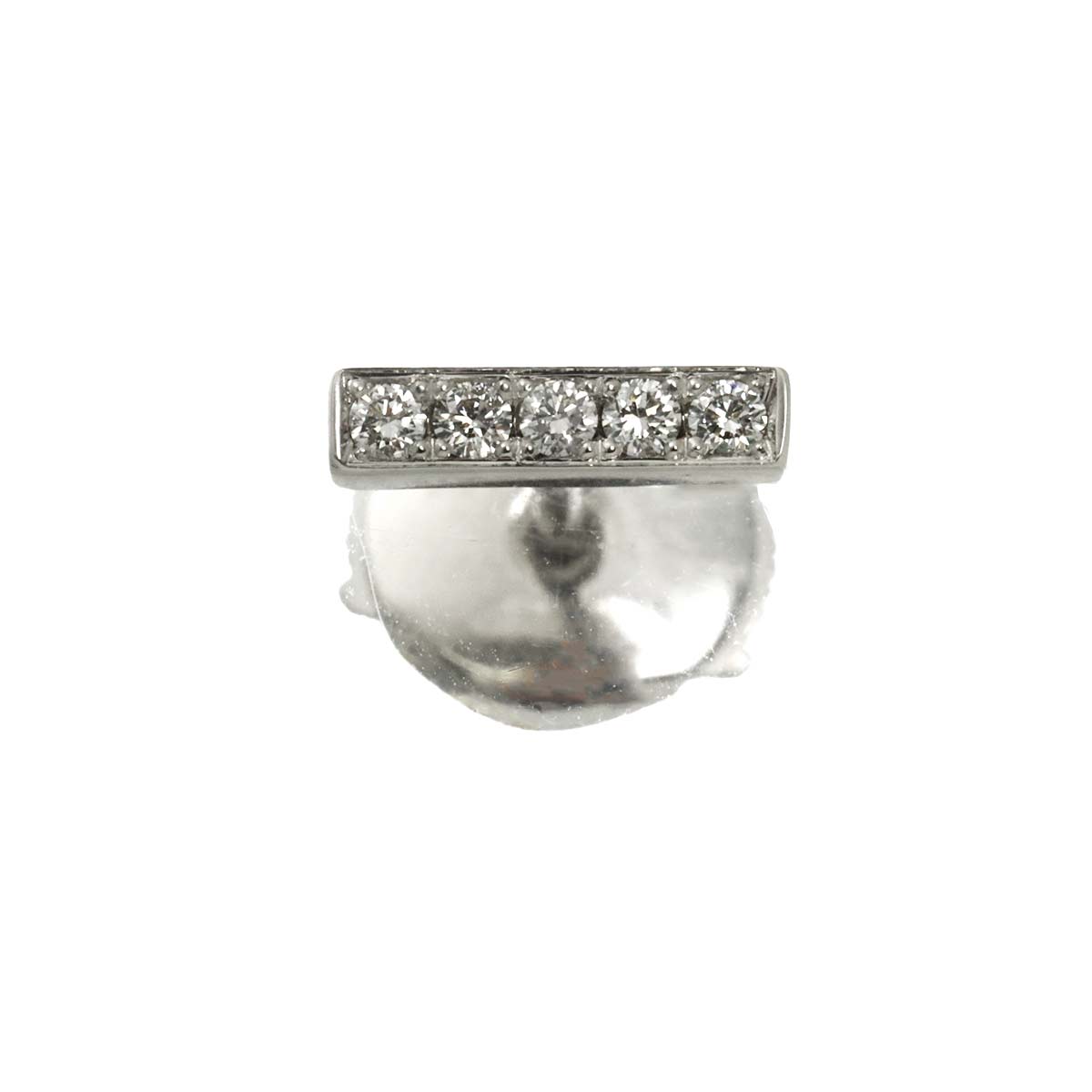 Diamond Earring Pierced 18K WG White Gold 750 One Piece only
