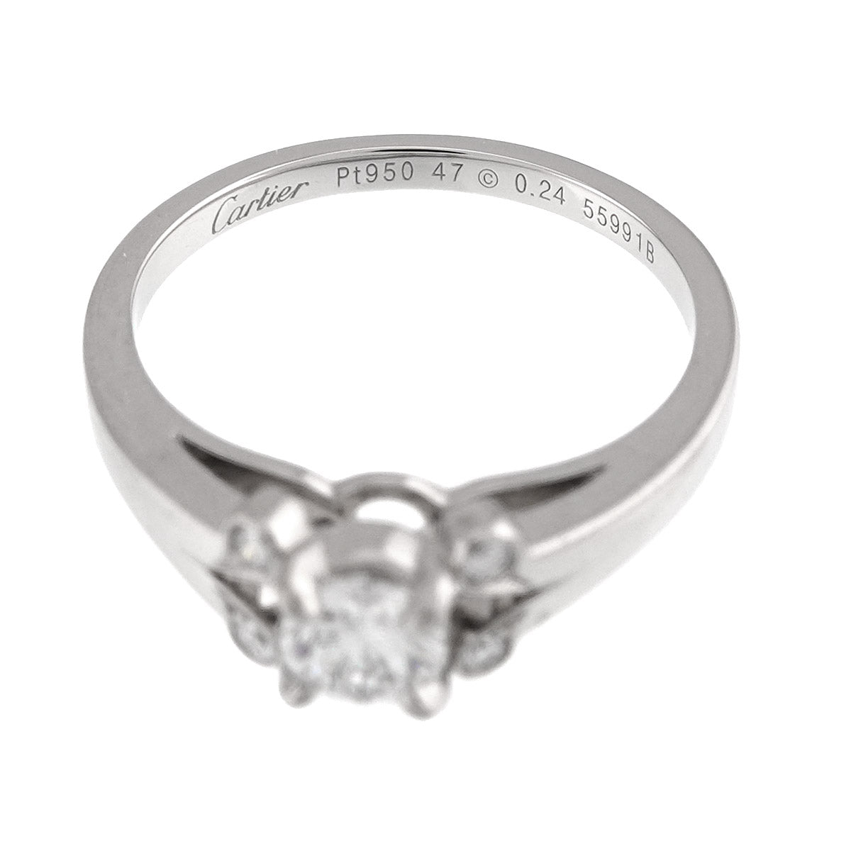 Ballerine Diamond 0.24ct Ring Pt Platinum size47 4(US)