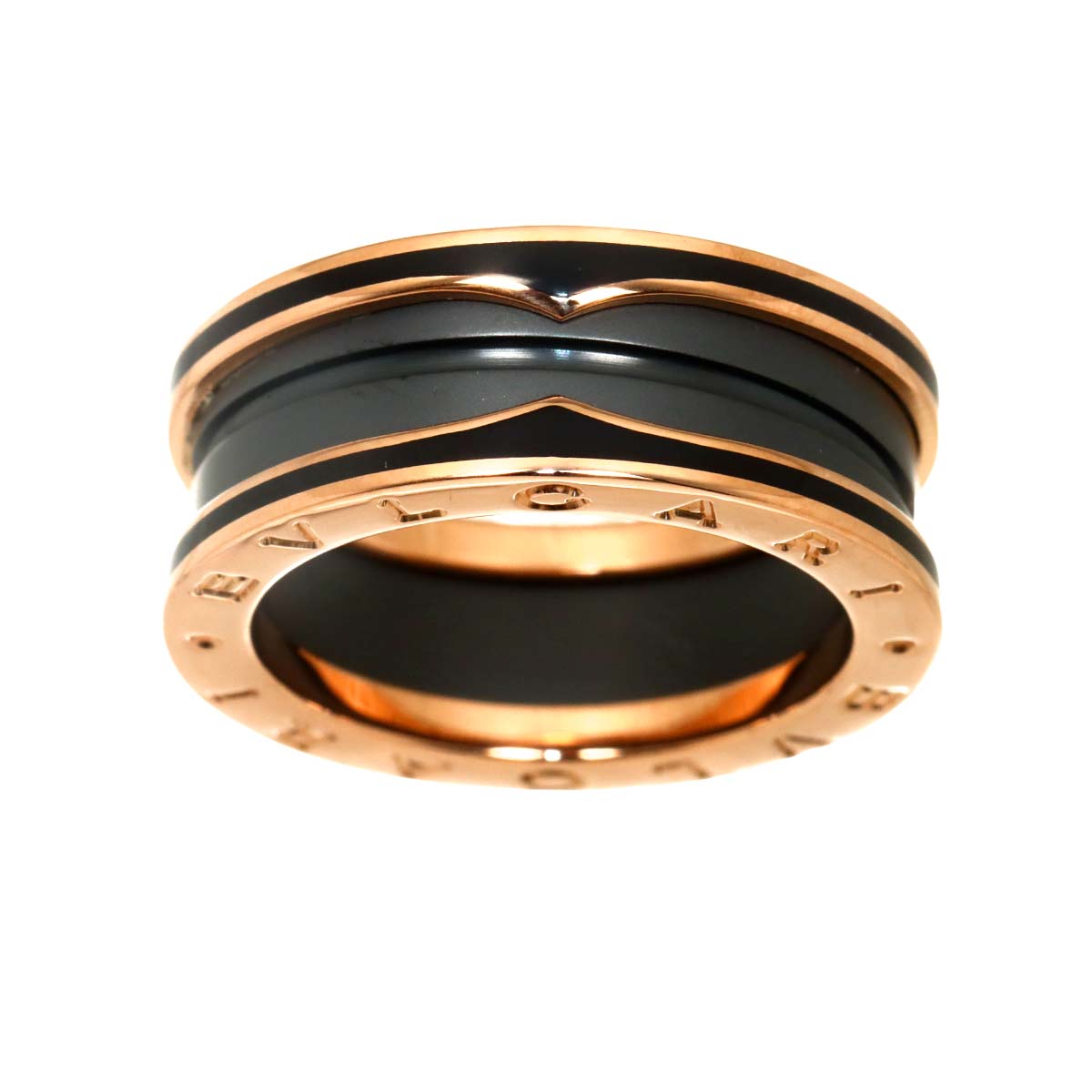 B-ZERO1 2band Ring Ceramic 18K PG 750 Size55 6.75(US)