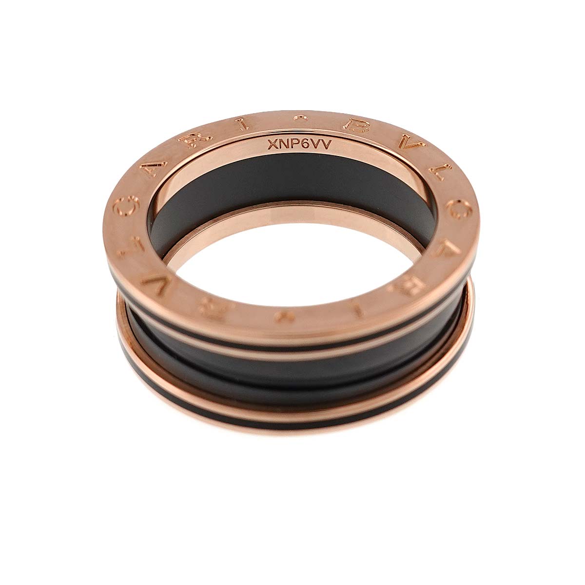 B-ZERO1 2band Ring Ceramic 18K PG 750 Size55 6.75(US)