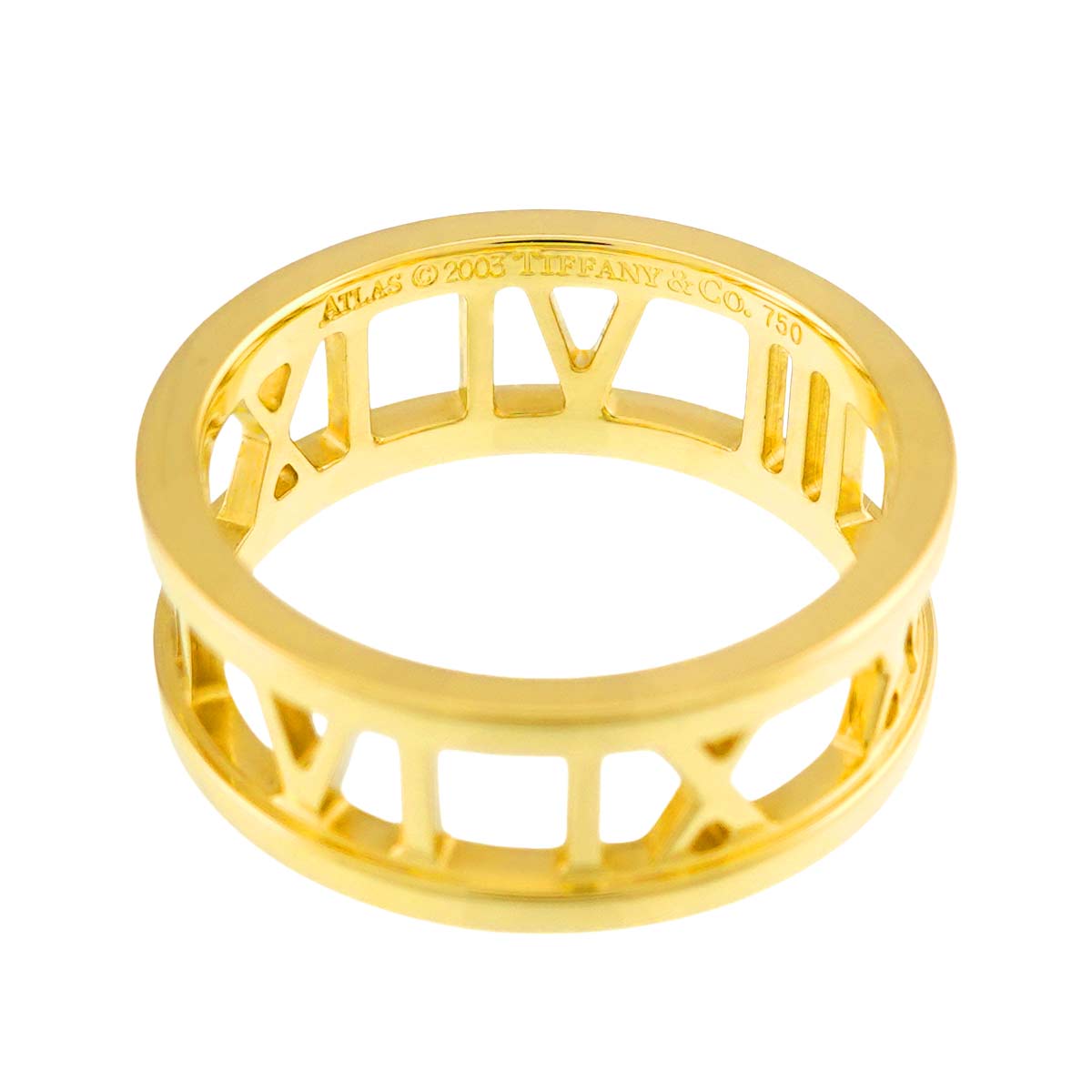 Atlas Ring 18K K18 YG 750 size4.5-4.75(US)