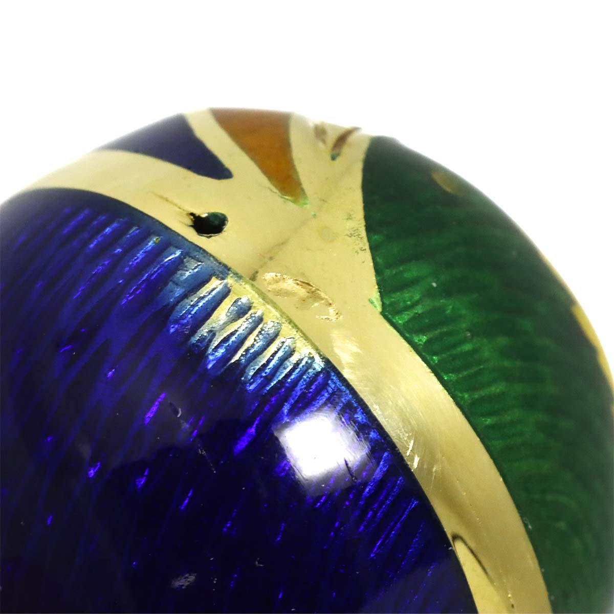 Easter egg Diamond Enamel Pendant Top 18K YG 750
