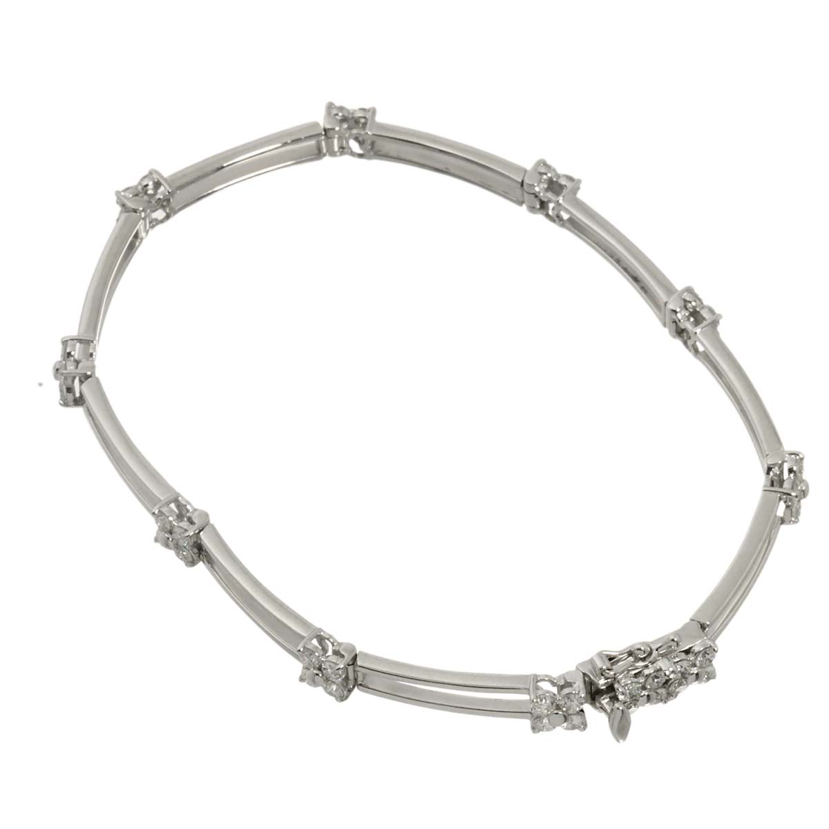 Diamond 1.40ct Bracelet 18K White Gold 750