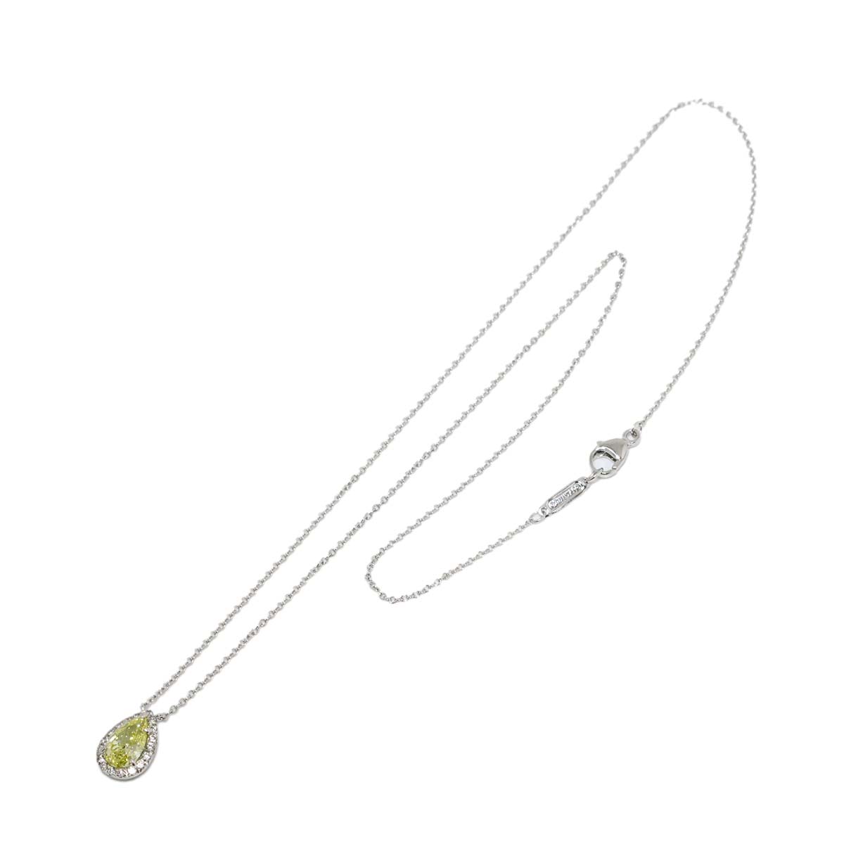 Soleste Diamond 1.03ct FIY/IF Necklace Pt 18K YG 750