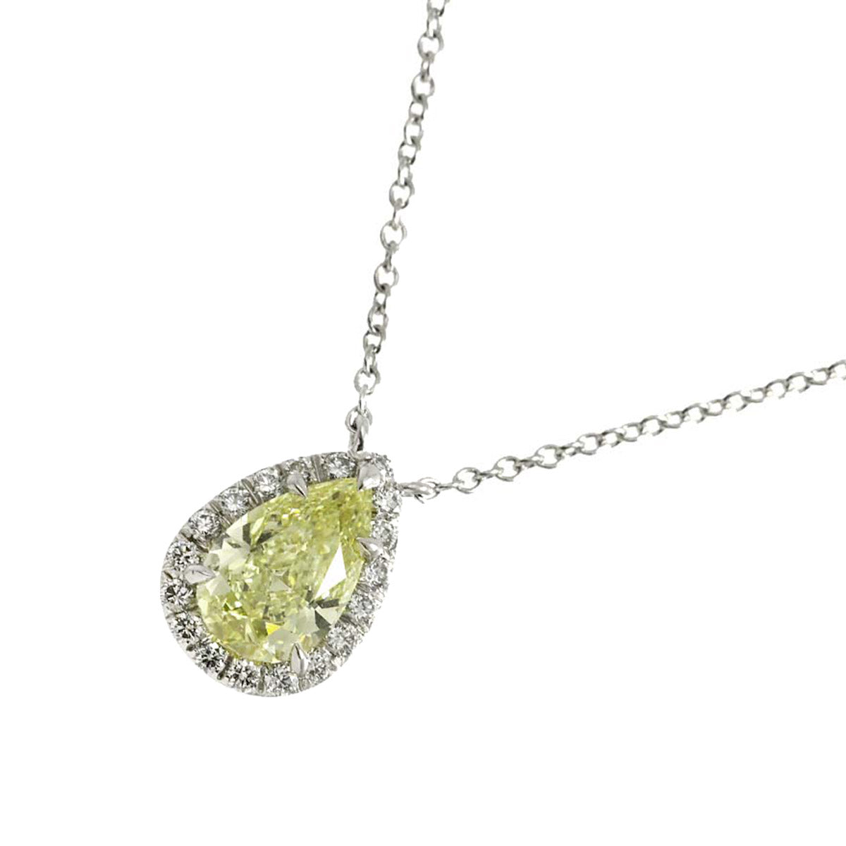 Soleste Diamond 1.03ct FIY/IF Necklace Pt 18K YG 750