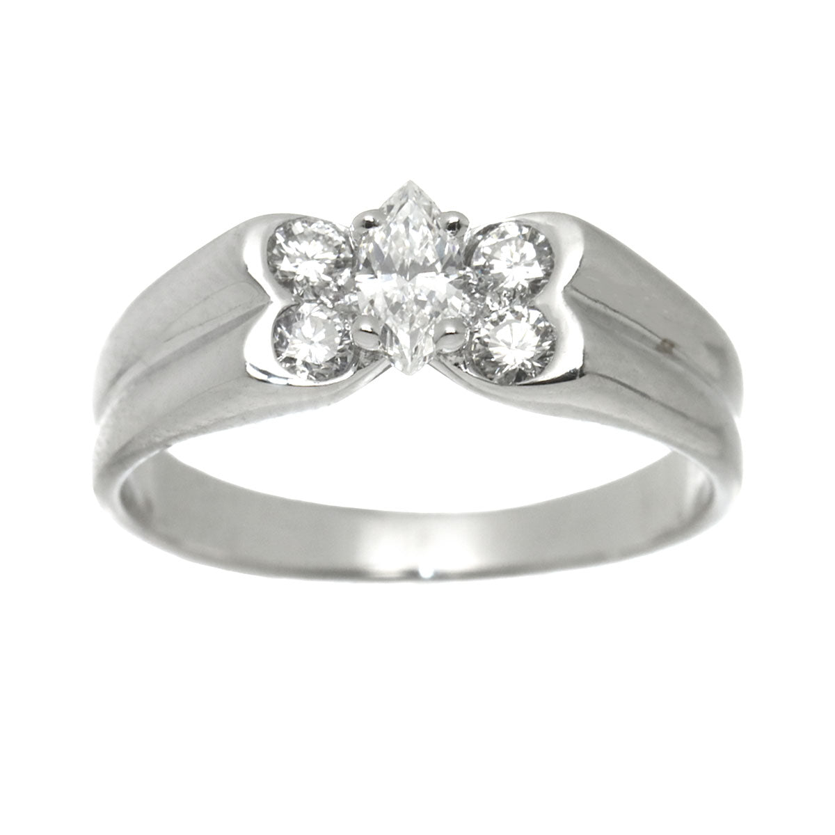 Diamond Ring 18K WG 750 size3.75(US)