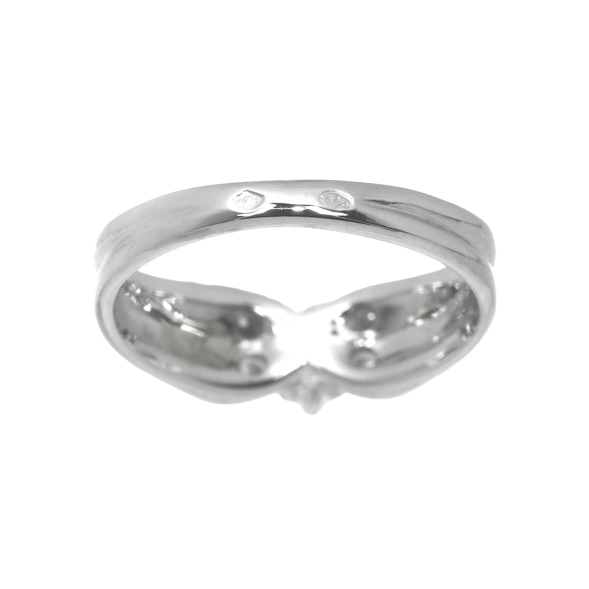 Diamond Ring 18K WG 750 size3.75(US)