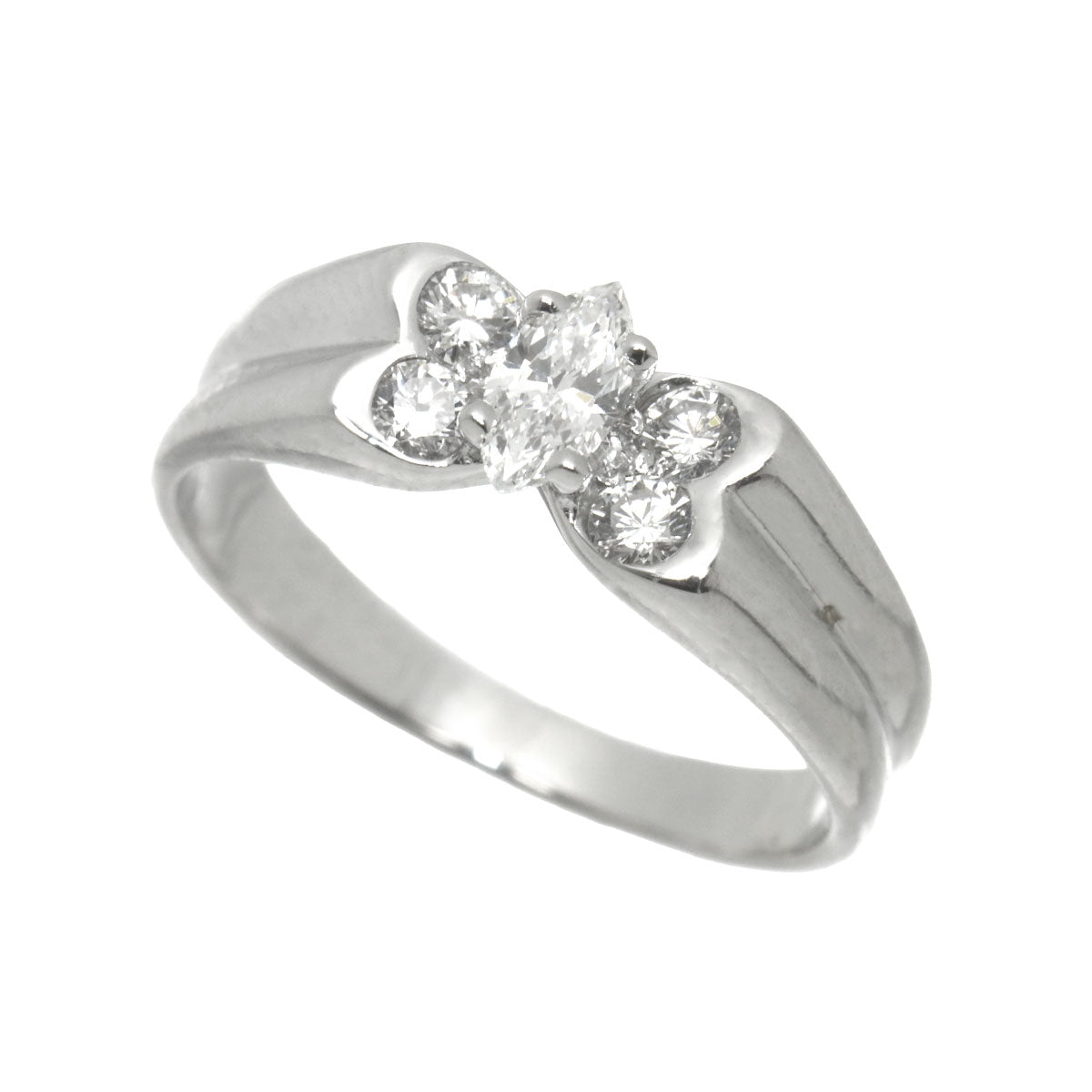 Diamond Ring 18K WG 750 size3.75(US)