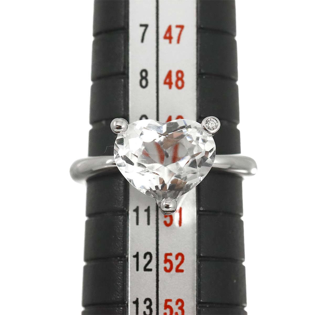Crystal 2.48ct Diamond 0.008ct Ring 18K WG 750 5.25(US)