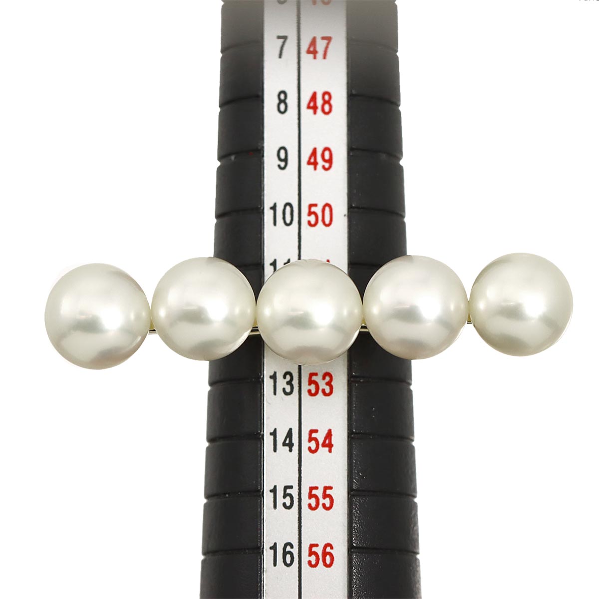 Balance signature Akoya Pearl Ring 18K YG 750 size6(US)