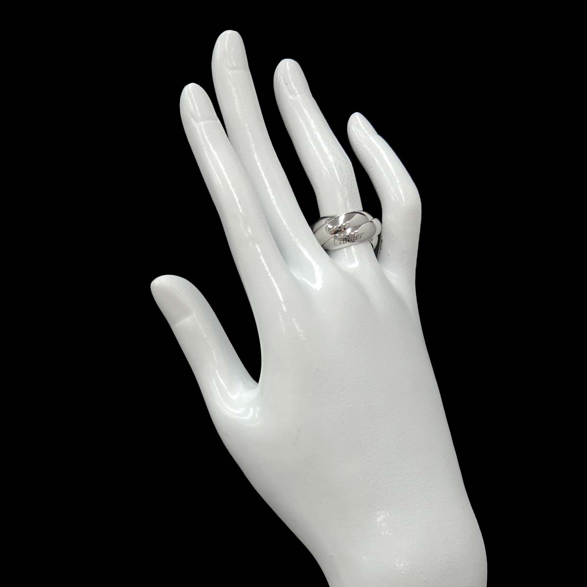 Trinity Ring 18K White Gold 750 Size50 5.25(US)