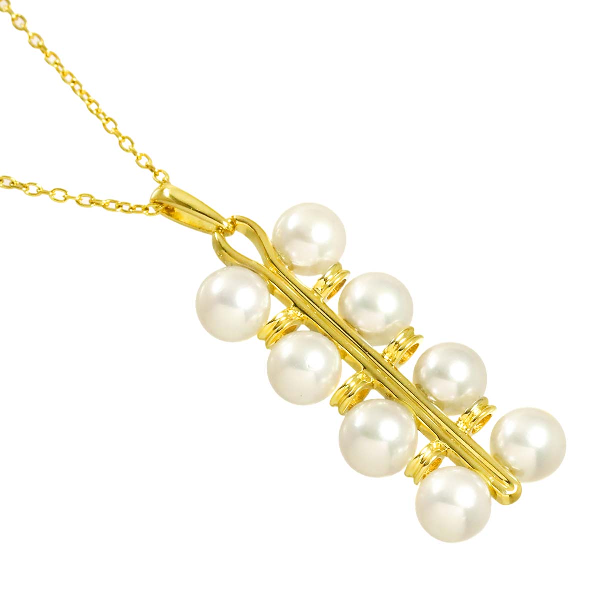 Akoya Pearl 5.7-5.5mm Necklace 18K YG 750