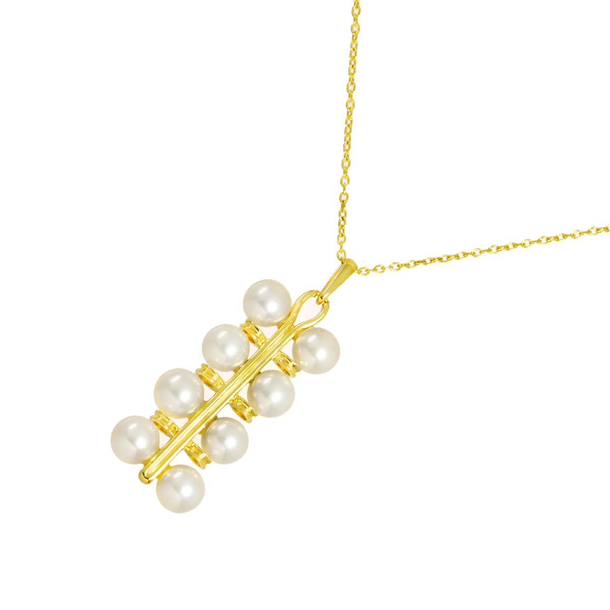 Akoya Pearl 5.7-5.5mm Necklace 18K YG 750