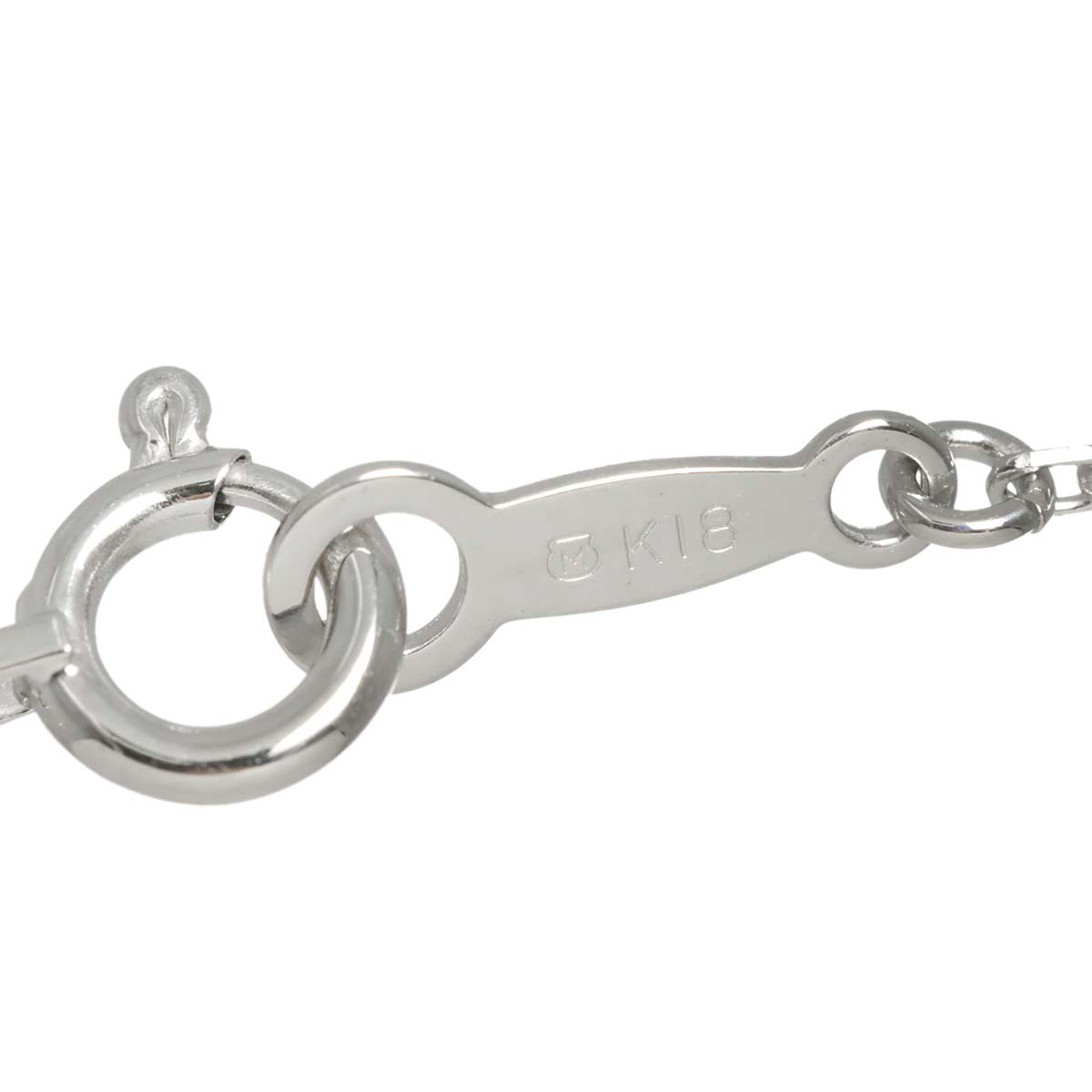 Diamond 0.31ct Necklace 18K White Gold 750