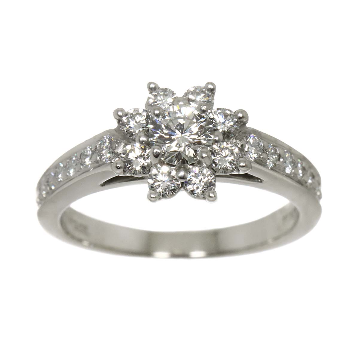 Flora Diamond Ring Pt Platinum Size4(US)