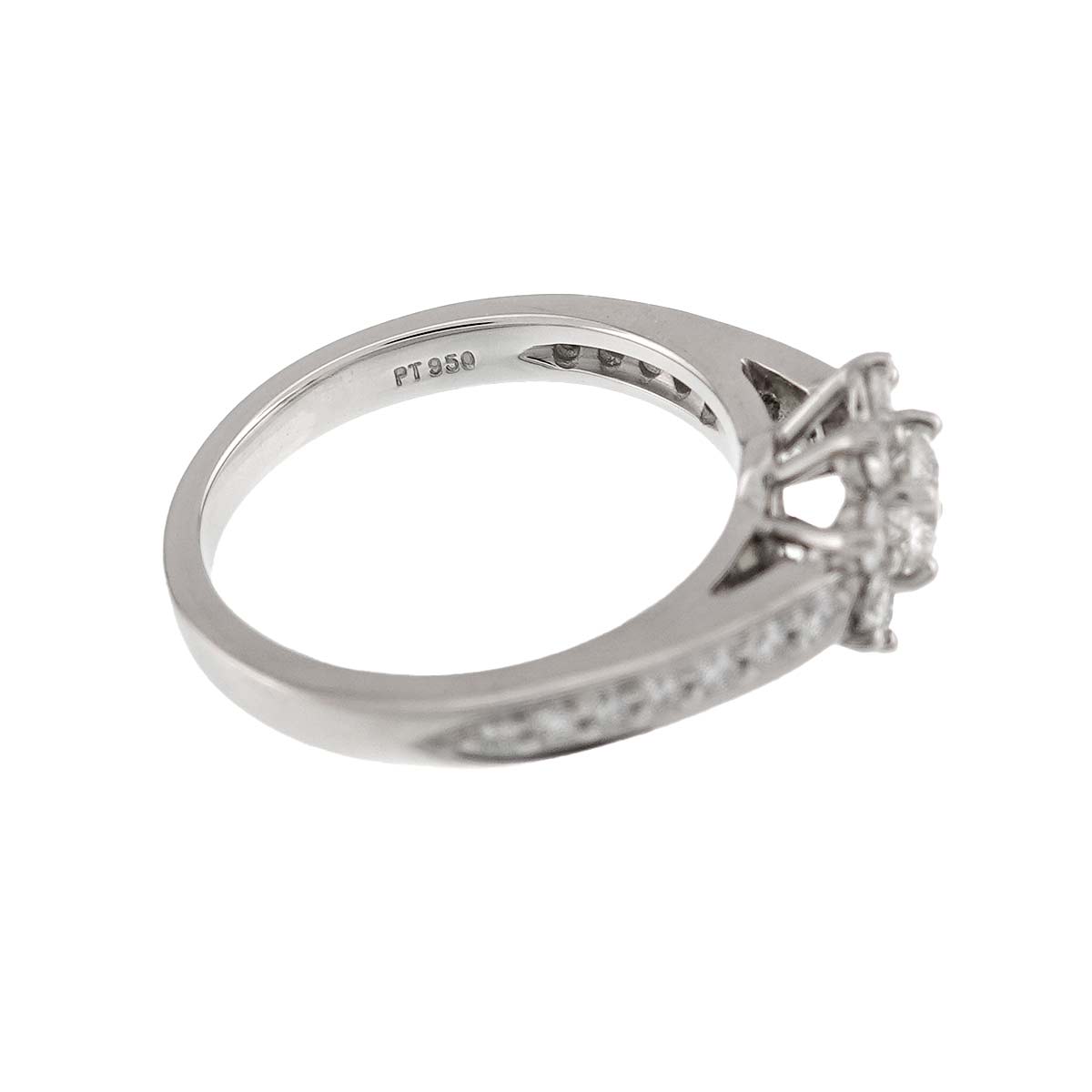 Flora Diamond Ring Pt Platinum Size4(US)