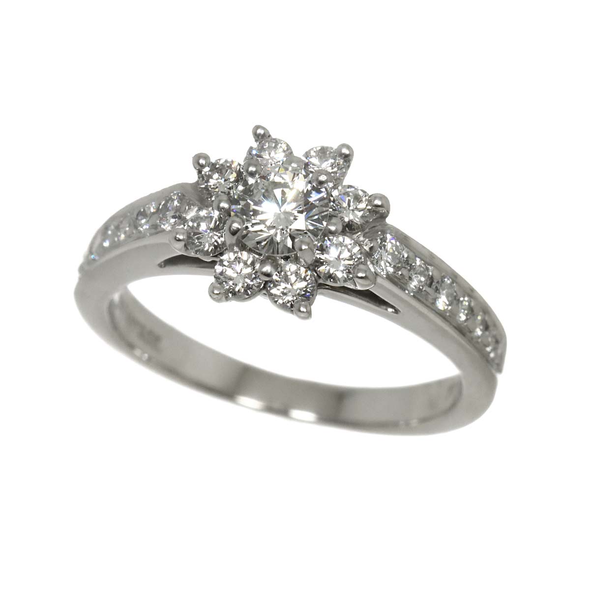 Flora Diamond Ring Pt Platinum Size4(US)