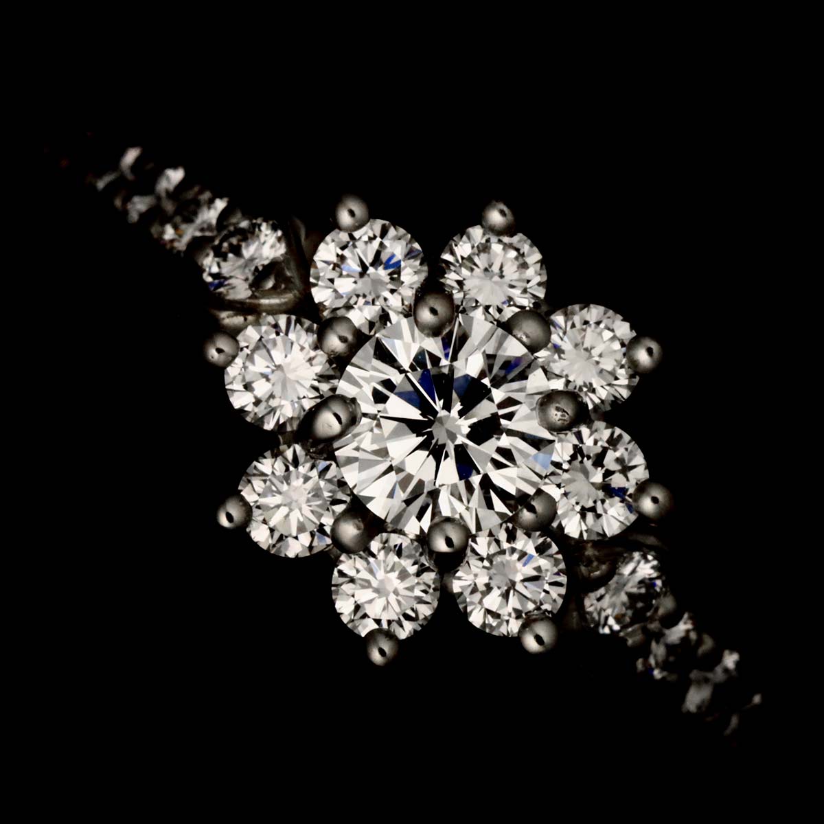 Flora Diamond Ring Pt Platinum Size4(US)
