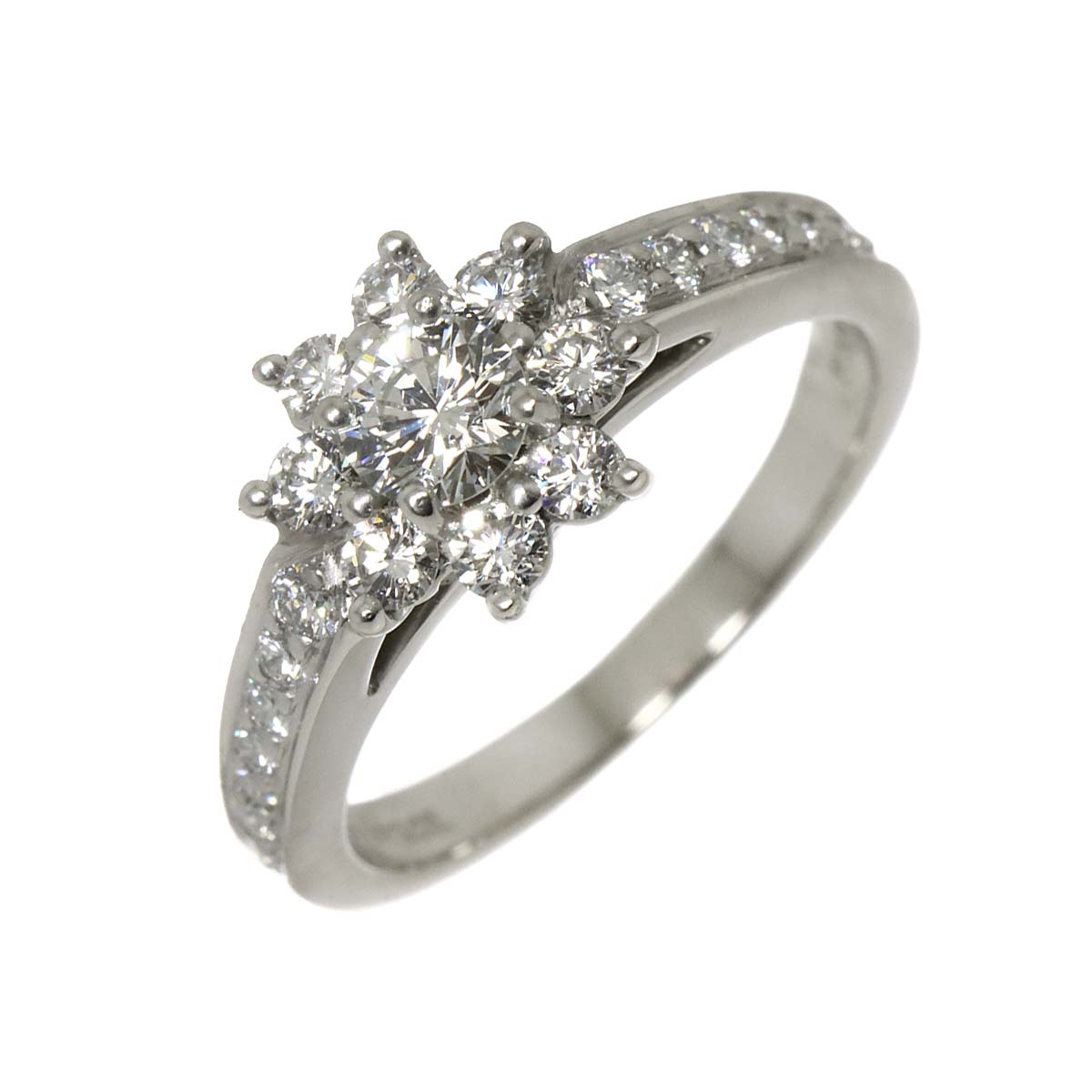 Flora Diamond Ring Pt Platinum Size4(US)