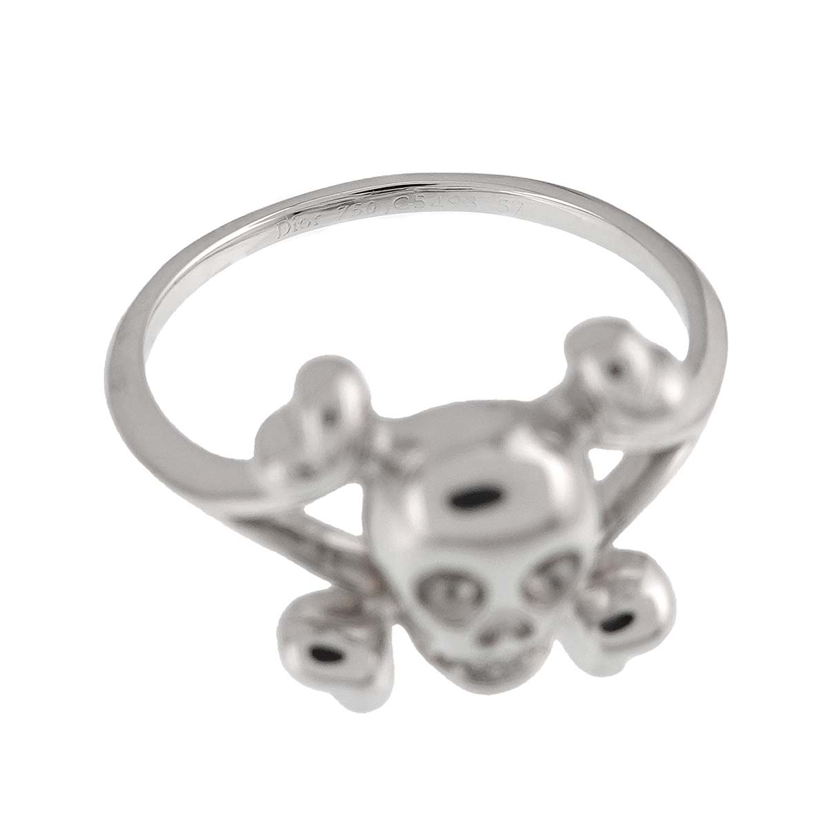 Diamond Ring 18K WG 750 size57 7.5(US)