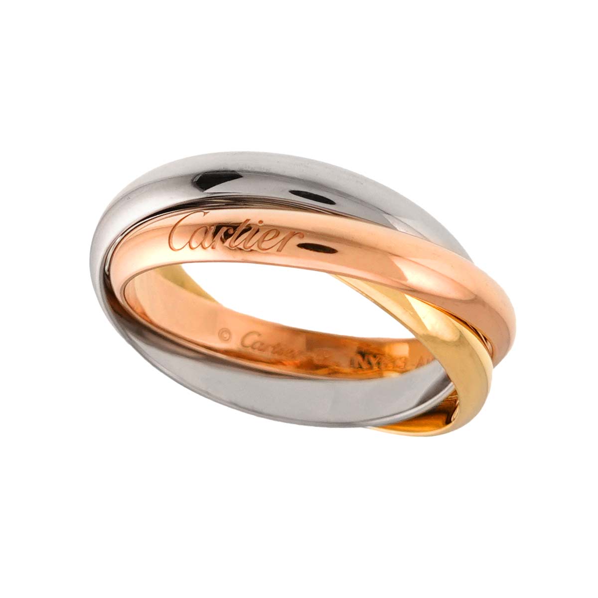 Trinity MM Ring 18K YG WG PG 750 Size62 9.5(US)