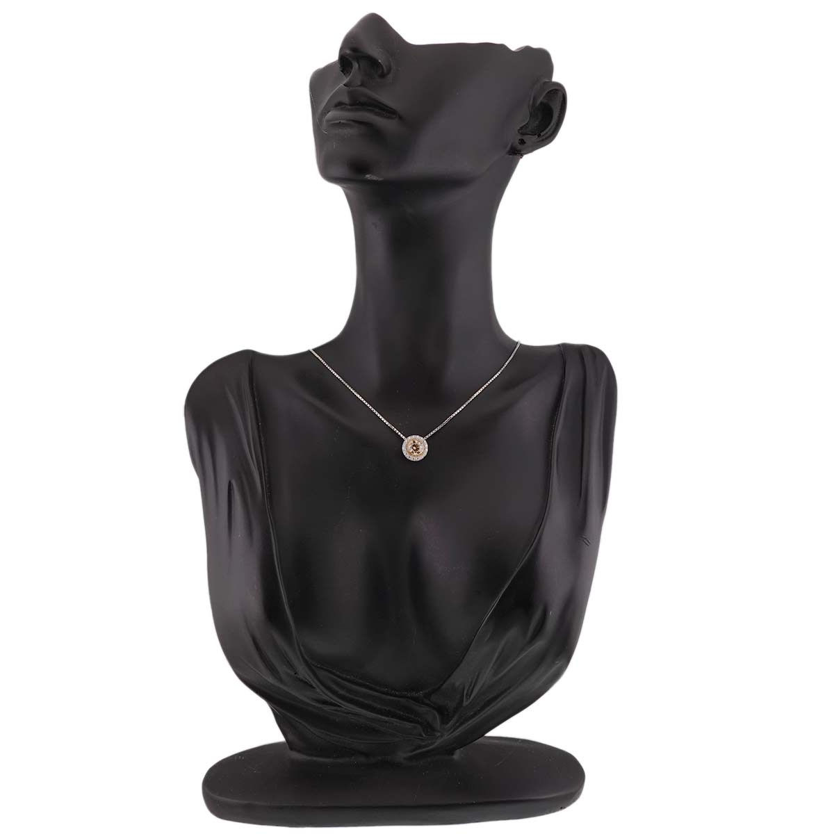 Diamond 0.751ct/0.30ct Necklace Pt 18K Yellow Gold 750