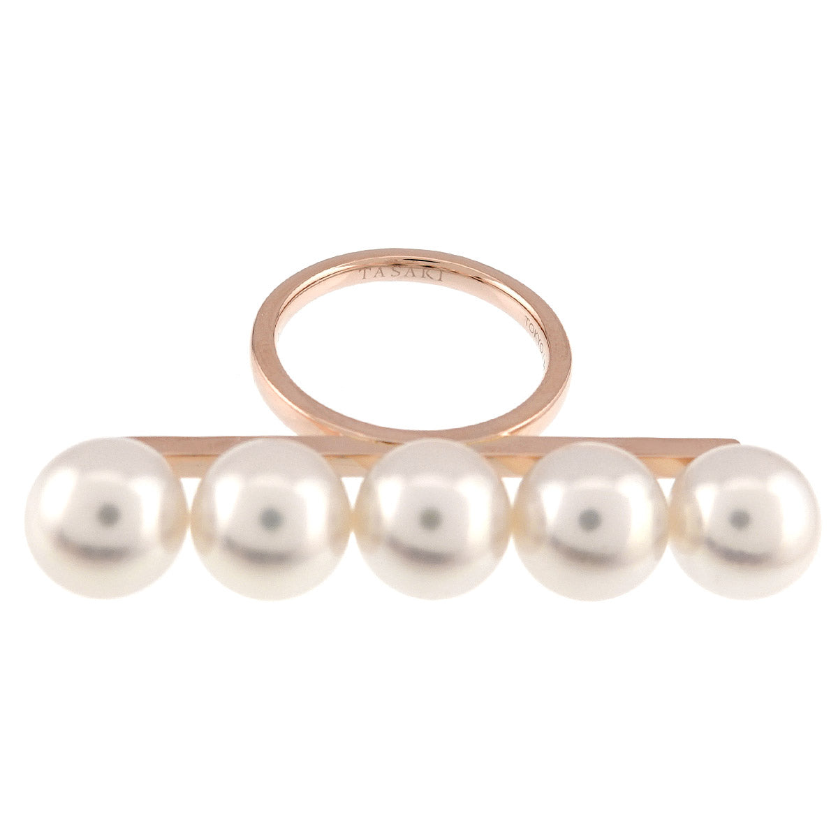 Balance Akoya Pearl 8.4-8.3mm Ring 18K PG 750 Size5.25(US)