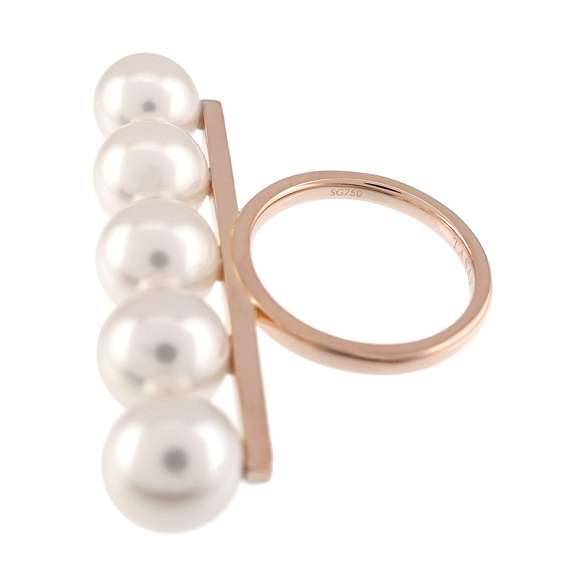 Balance Akoya Pearl 8.4-8.3mm Ring 18K PG 750 Size5.25(US)