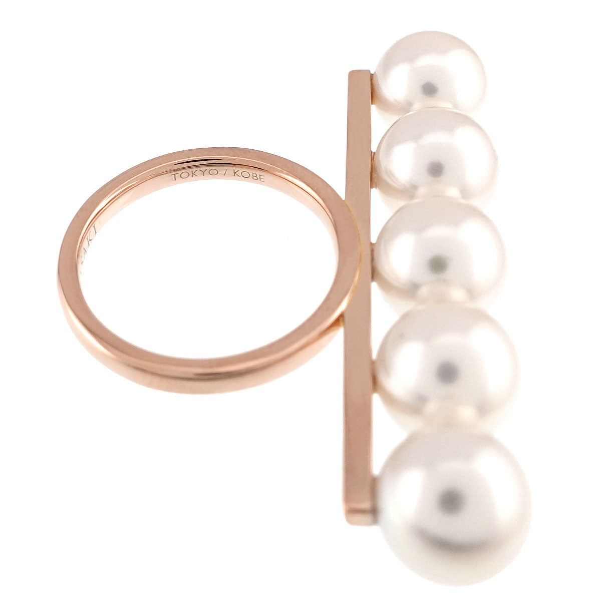 Balance Akoya Pearl 8.4-8.3mm Ring 18K PG 750 Size5.25(US)