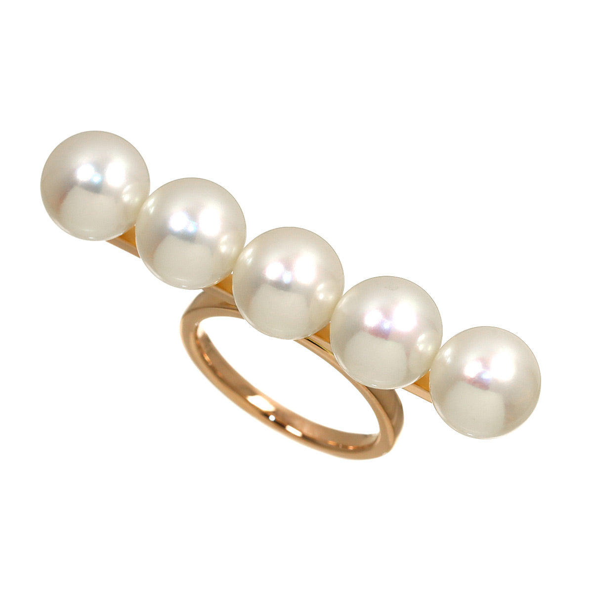 Balance Akoya Pearl 8.4-8.3mm Ring 18K PG 750 Size5.25(US)