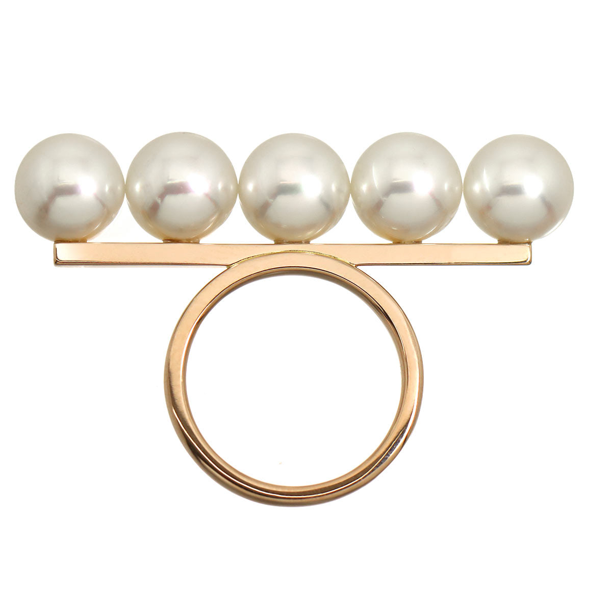 Balance Akoya Pearl 8.4-8.3mm Ring 18K PG 750 Size5.25(US)