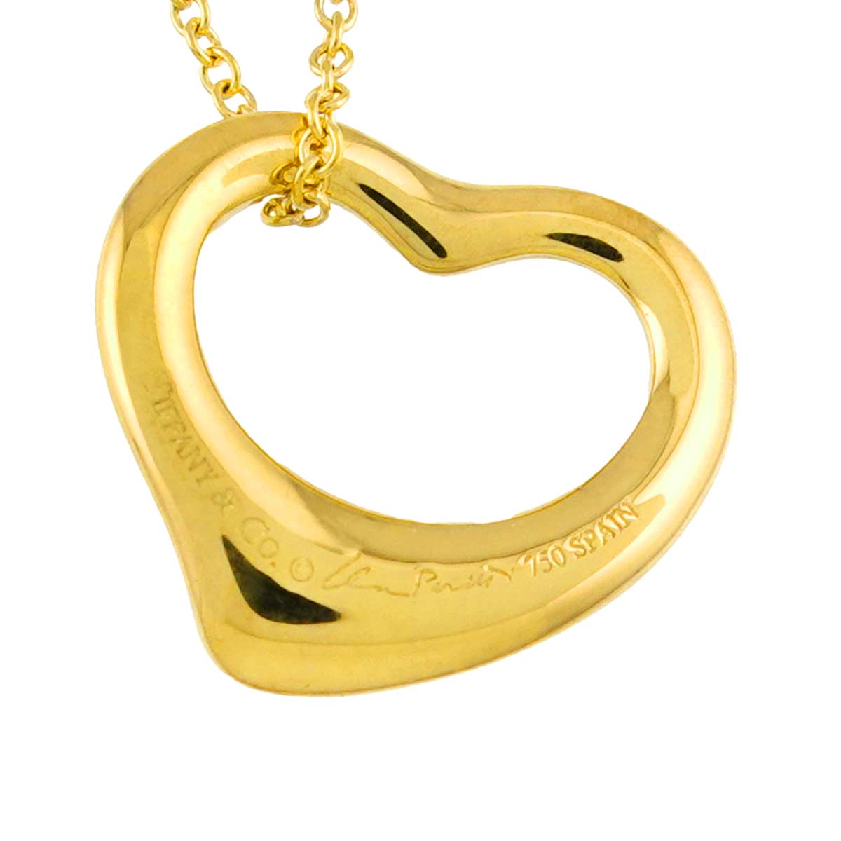 Open Heart Necklace 18K Yellow Gold 750