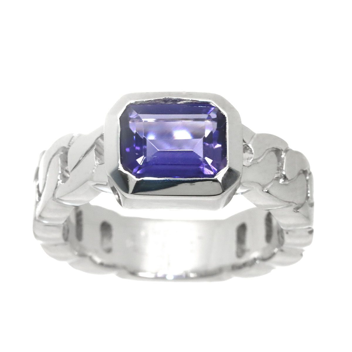 Iolite Ring 18K White Gold 750 size4.5-4.75(US)