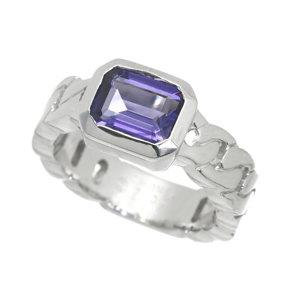 Iolite Ring 18K White Gold 750 size4.5-4.75(US)