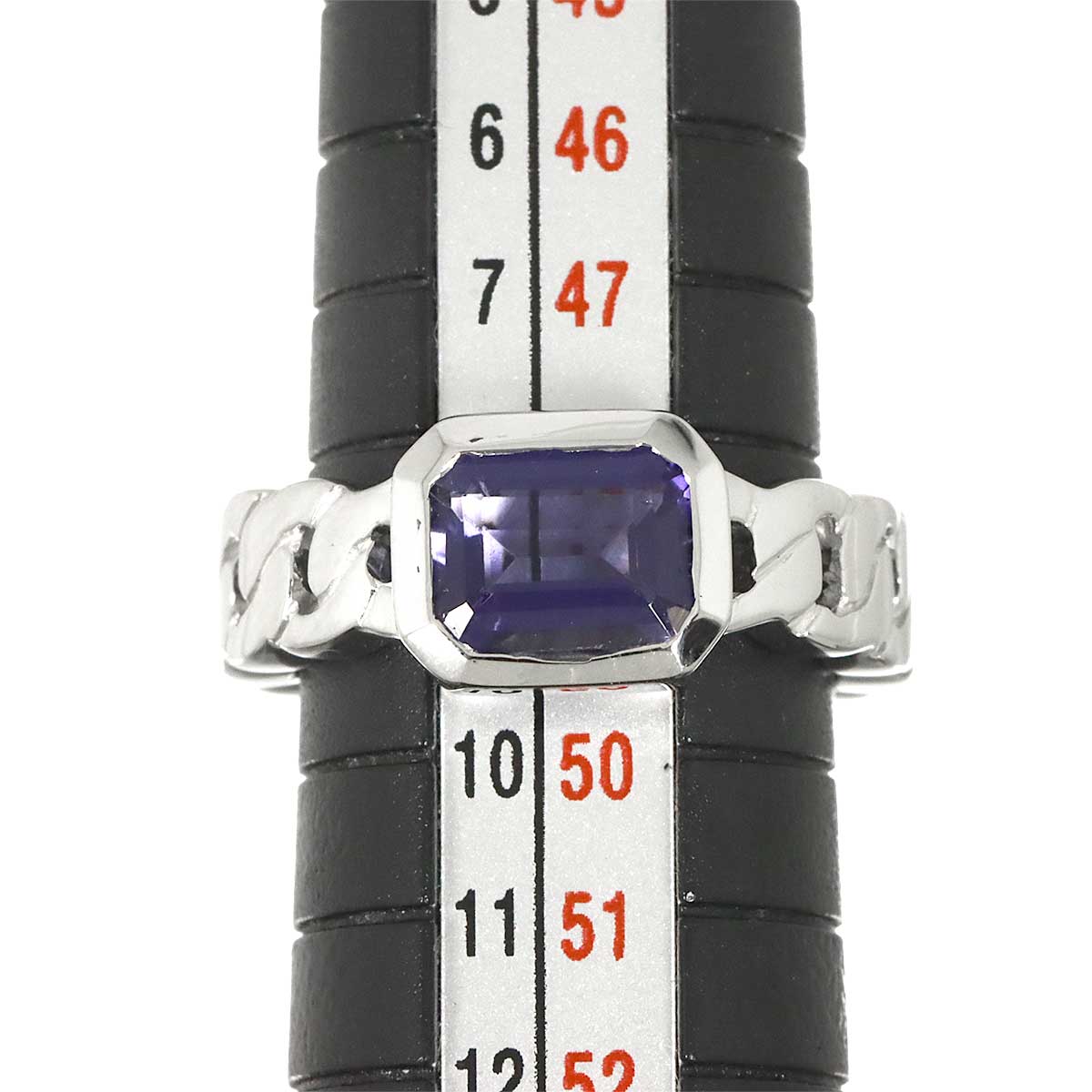 Iolite Ring 18K White Gold 750 size4.5-4.75(US)