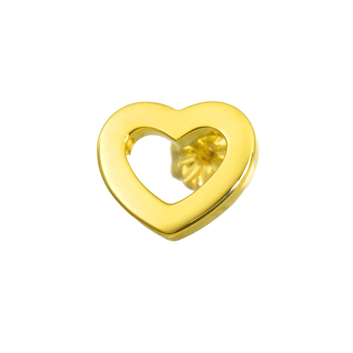 Heart Earring Pierced 18K YG 750 One Piece only
