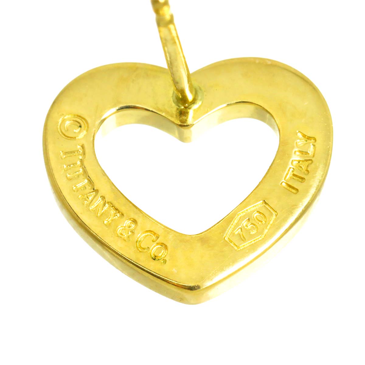 Heart Earring Pierced 18K YG 750 One Piece only