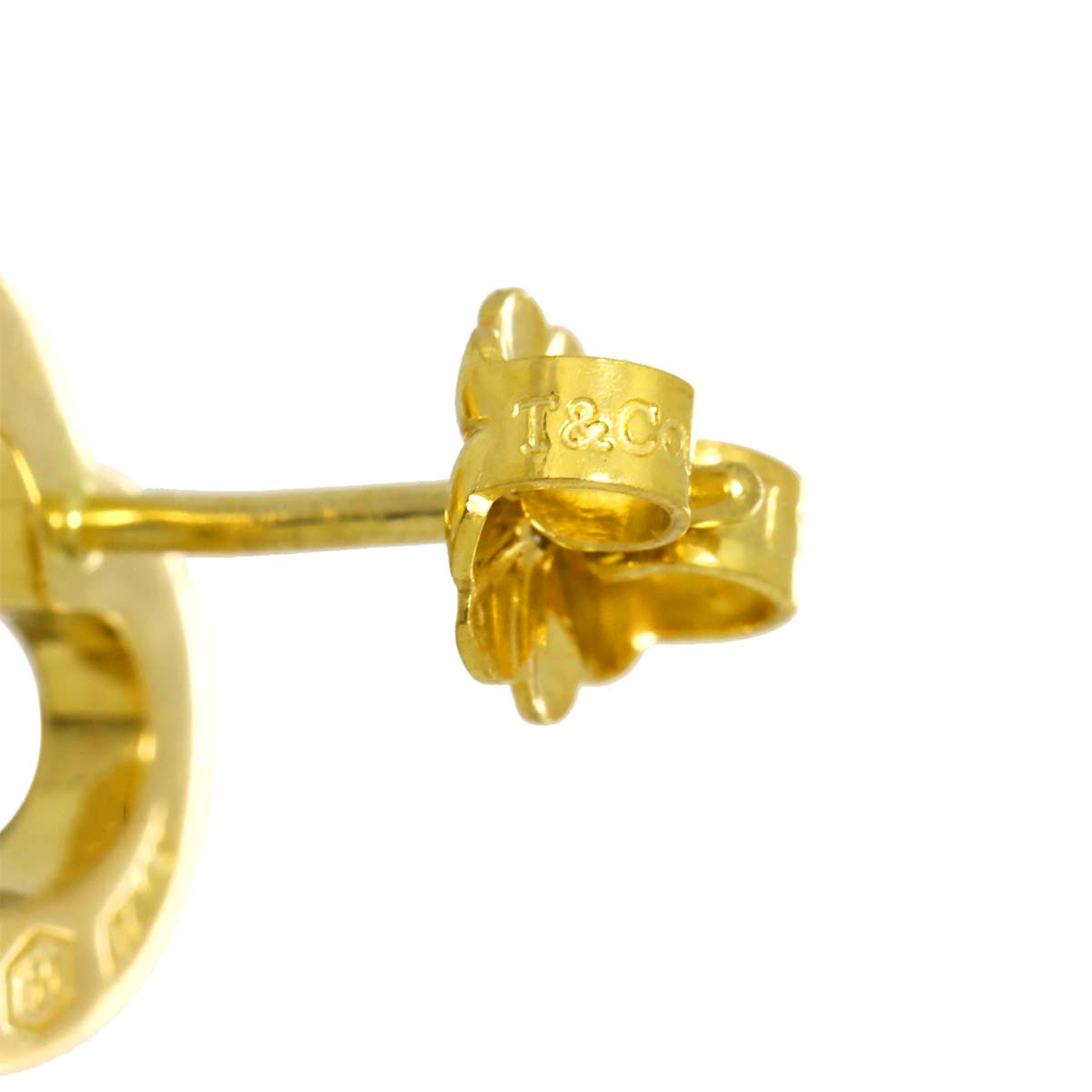 Heart Earring Pierced 18K YG 750 One Piece only