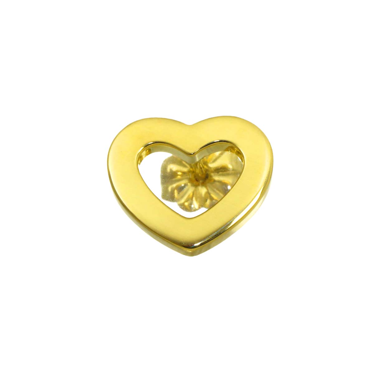 Heart Earring Pierced 18K YG 750 One Piece only