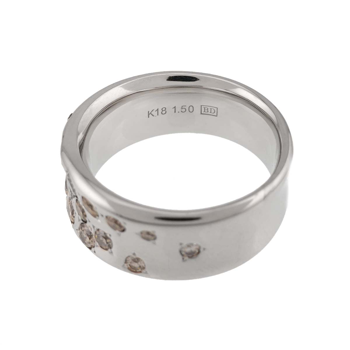 Diamond 1.50ct Ring 18K White Gold size7.5-7.75(US)