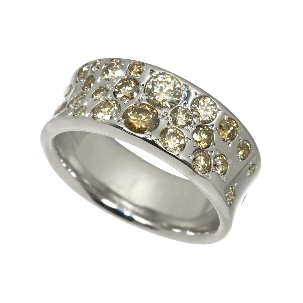Diamond 1.50ct Ring 18K White Gold size7.5-7.75(US)