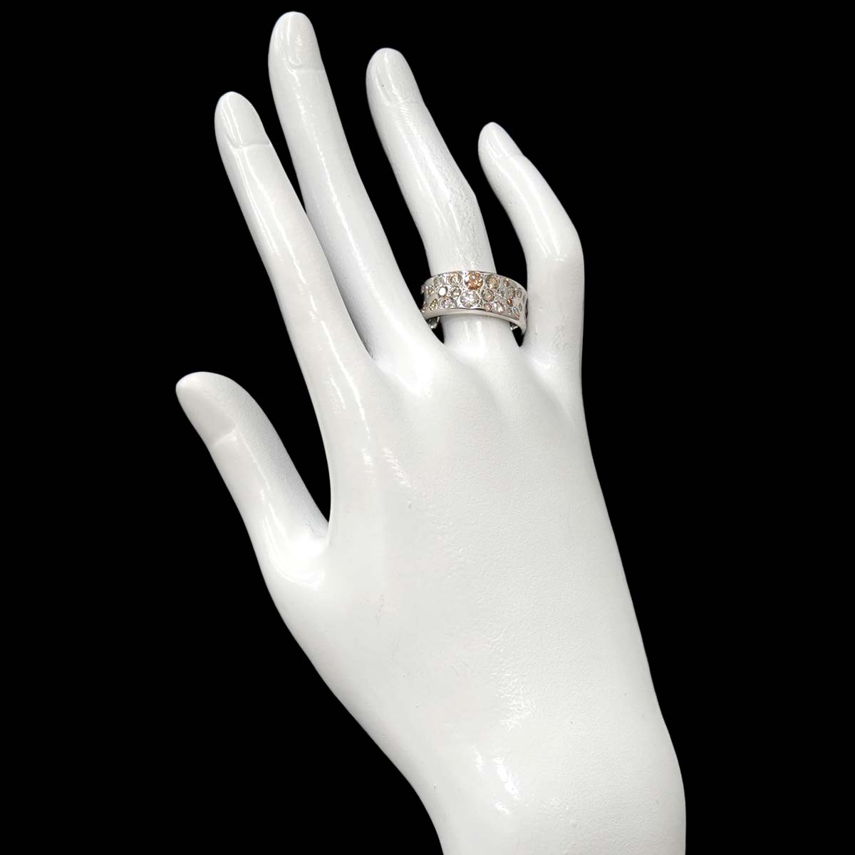 Diamond 1.50ct Ring 18K White Gold size7.5-7.75(US)