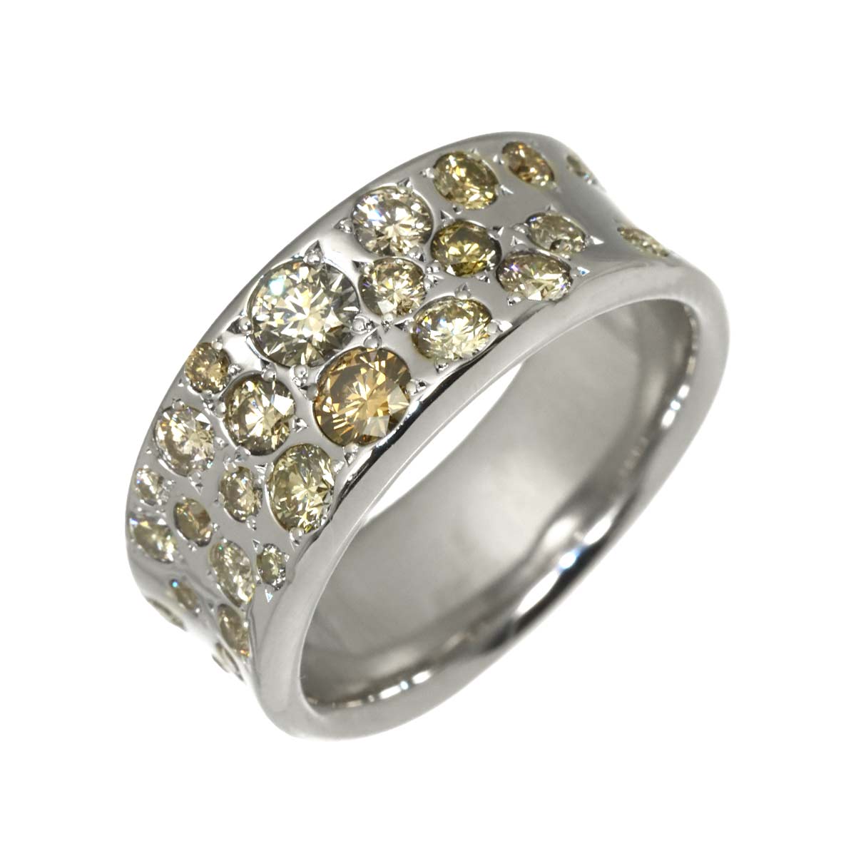 Diamond 1.50ct Ring 18K White Gold size7.5-7.75(US)