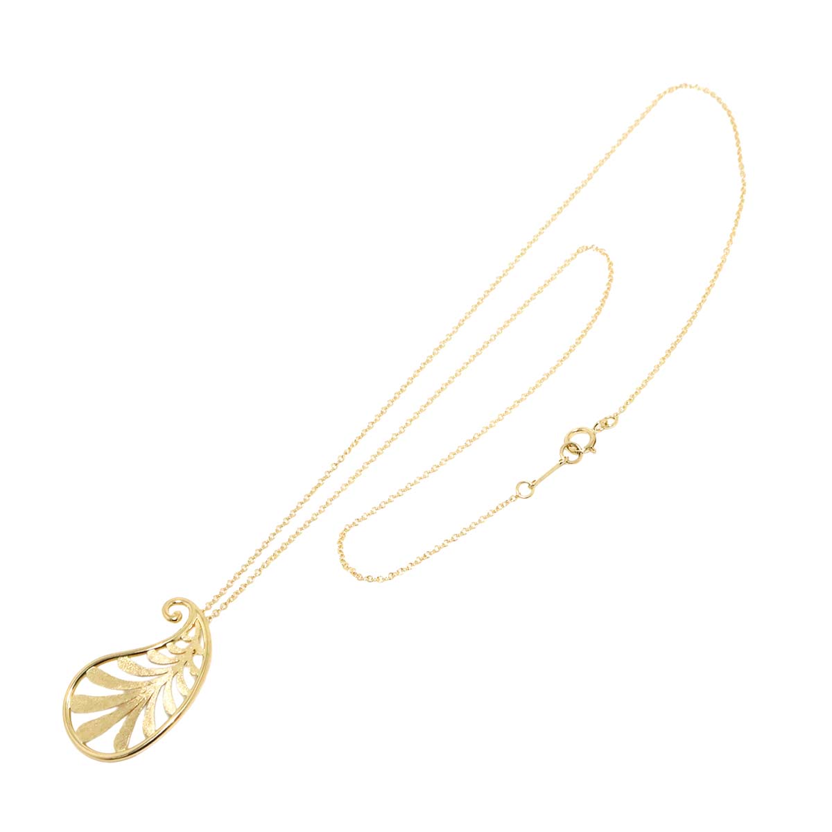 Leaf Motif Necklace 18K Yellow Gold 750
