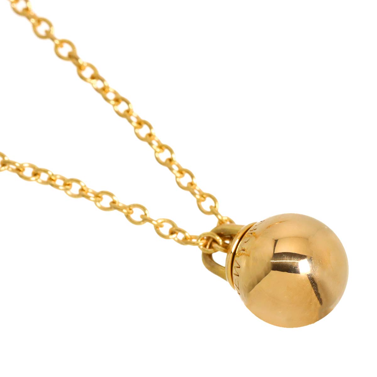 Hardware ball Necklace 18K PG Pink Gold 750