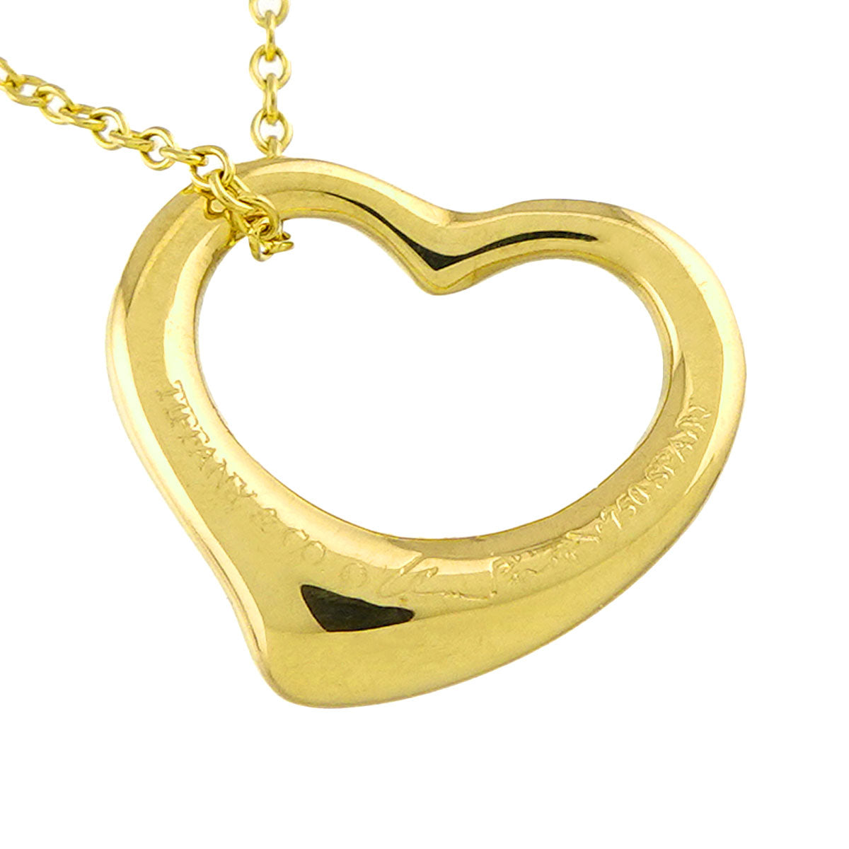 Open Heart Necklace 18K Yellow Gold 750
