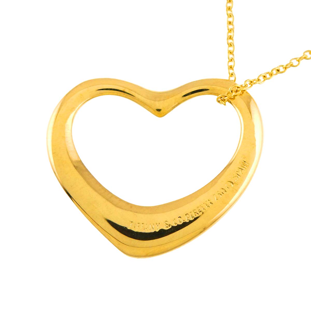 Open Heart Necklace 18K Yellow Gold 750
