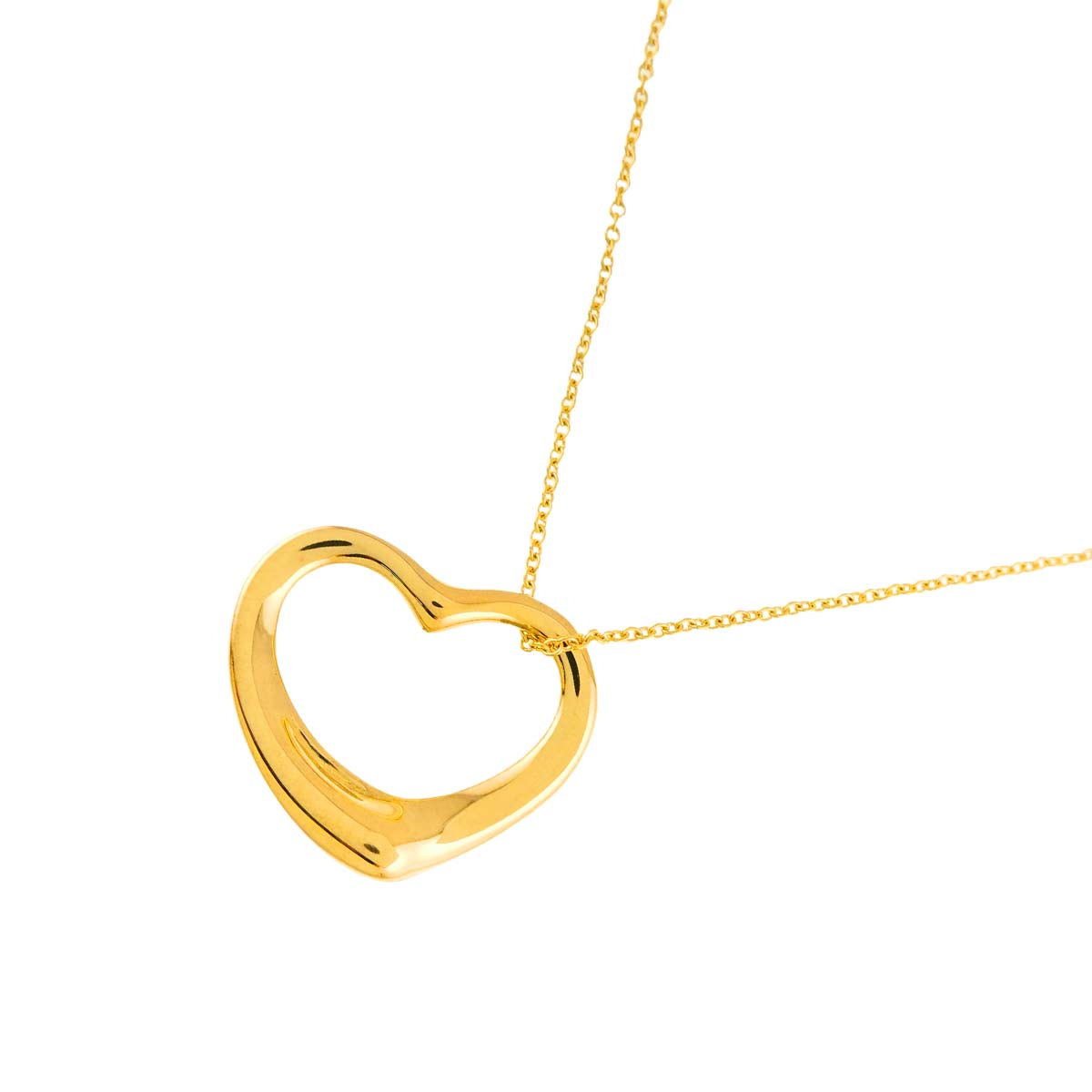 Open Heart Necklace 18K Yellow Gold 750