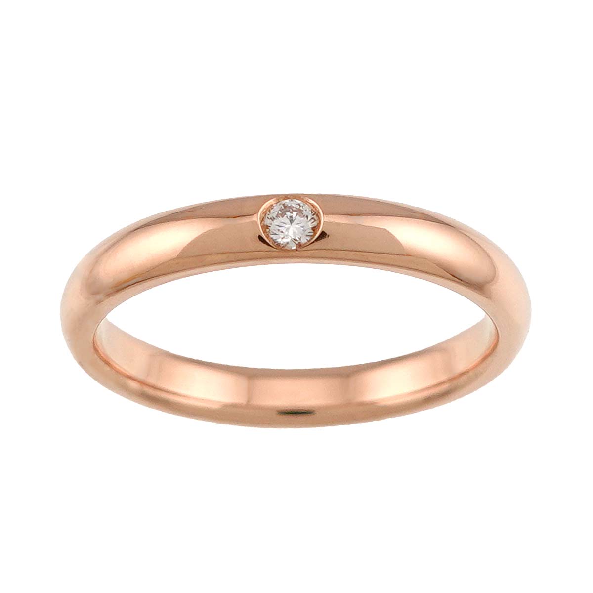 Diamond Ring PG Pink Gold 750 size6.5-6.75(US)